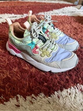 Flower Mountain Yamano 3 Sneakers - Suede/Nylon - Light Grey